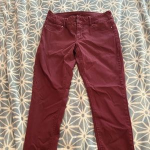 Maroon, skinny, jeggings